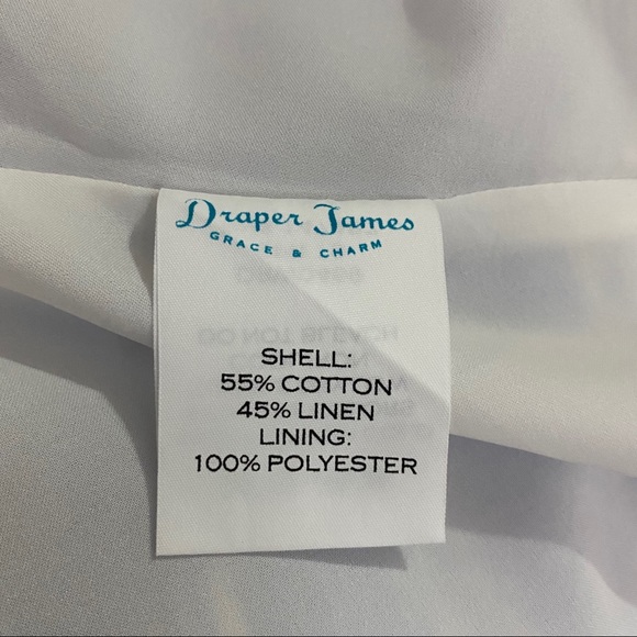 Draper James Blue Linen Embroidered Plaid Dress - Picture 14 of 14
